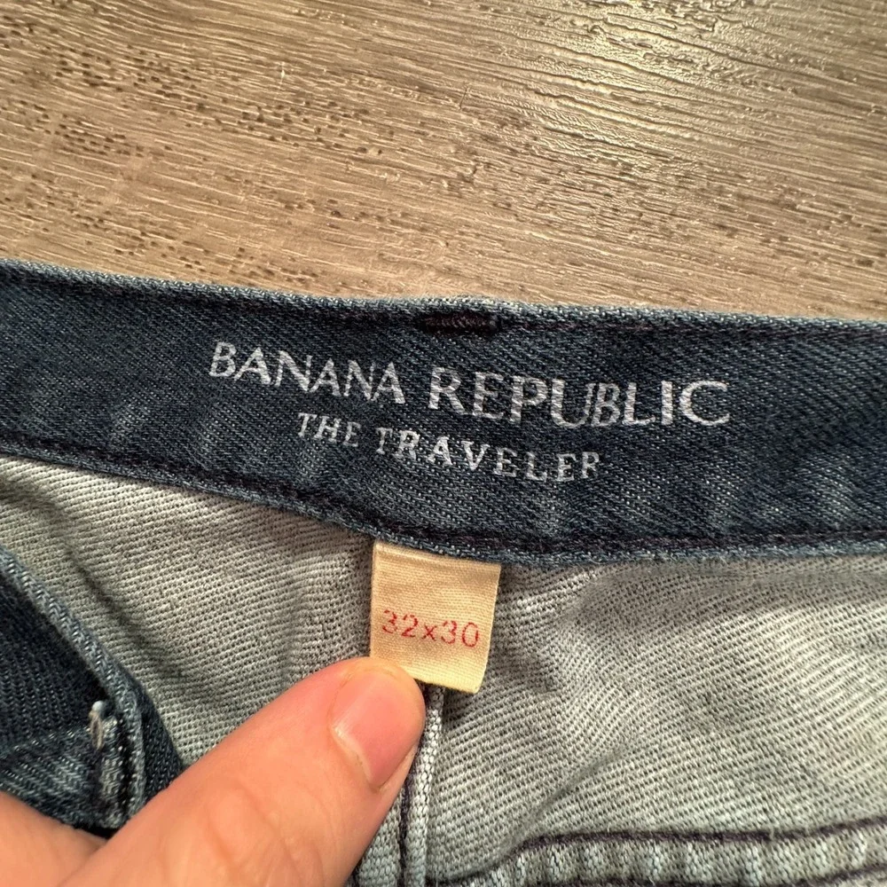 Banana Republic Jeans Mens 32 Blue Denim The Traveler Slim Cotton 32x29 Casual‎